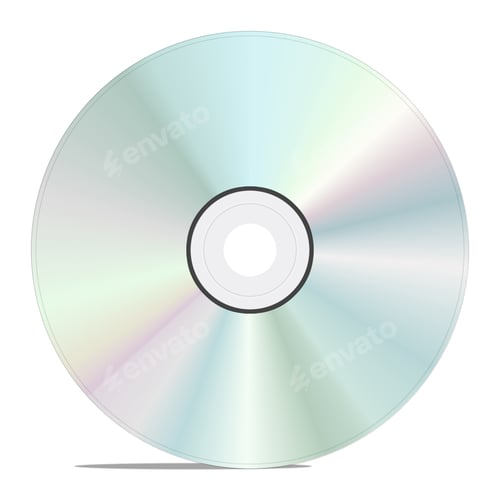 Preview: single cd isolated on a white background