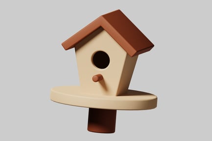 Preview: Birdhouse with post