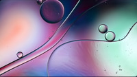 Preview: Abstract Colorful Food Oil Drops Bubbles and spheres Flowing on Water Surface