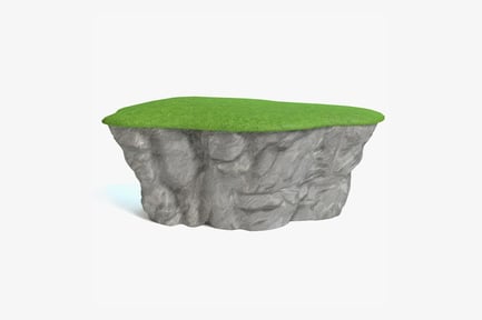 Preview: Stylized Grassy Cliff Rock