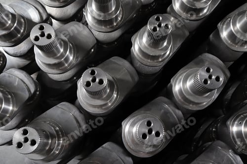 Preview: New engine crankshaft. Spare part.