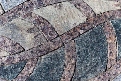 Preview: granite mosaic maroon-black element