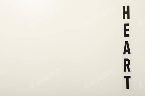 Preview: The word heart on a light background.