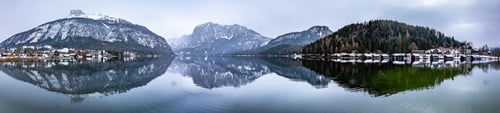 Preview: Landscape of Altausseer lake in Styria, Austria in winter