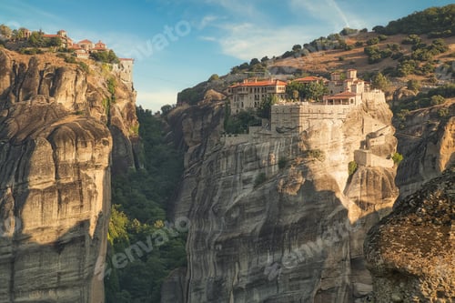 Preview: Old Monastery on the top of rock in Meteora, Thessaly, Greece
