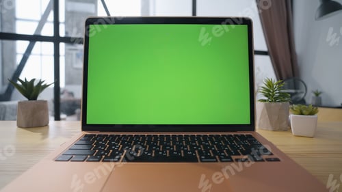 Preview: Lady hand pressing button at home closeup. Unrecognizable woman working computer