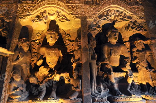 Preview: Ajanta caves, Maharashtra, India, UNESCO World Heritage Site.
