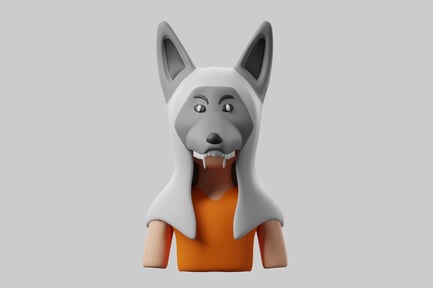 Preview: Wolf costume headpiece