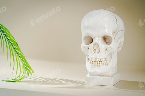 Vorschau: Gipsschädelskulptur