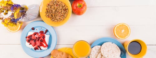 Preview: Banner of Healthy Breakfast. Various Assortment Set.