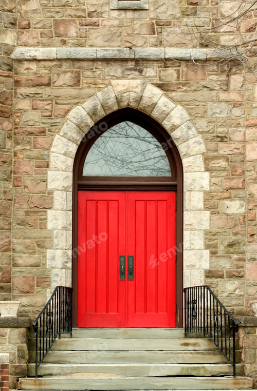 Preview: Red church door