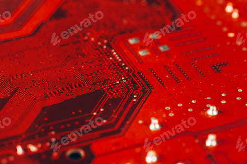Preview: Computer mother board close up. Computer parts