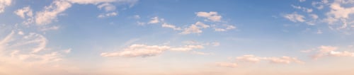 Preview: Summer sky background with warm sunny tone. Wide angle panorama, banner format