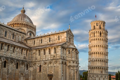 Preview: Ancient monuments in Pisa at summer