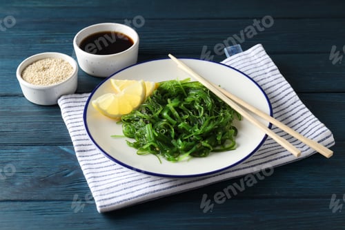 Preview: Concept of Japanese cuisine, tasty Chuka salad