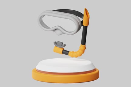 Preview: Snorkel mask and tube adventure gear