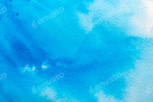 Preview: Blue Watercolor Wash Background with Subtle Texture