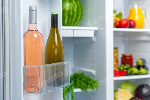 Preview: Open fridge full of fresh food and drinks