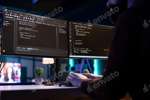 Preview: Developer working from home developing software in Java programming language