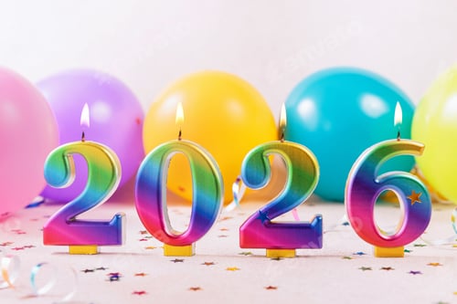 Preview: Holiday sparkling background Happy New Year 2026