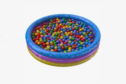 Preview: Inflatable Ball Pit with Colorful Balls