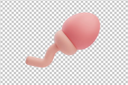 Visualização: Ícone 3D de esperma