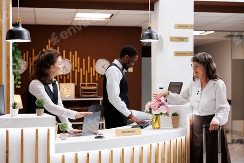 Preview: Hotel reception: Warm welcome for guests