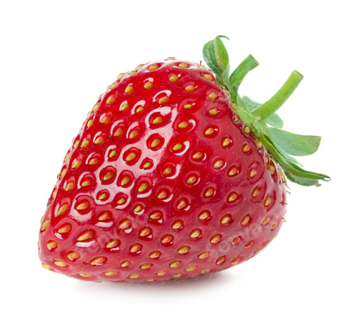 Close-up of a Fresh and Ripe Strawberry