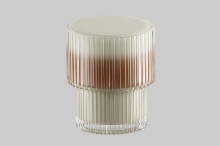 Preview: Fluted glass accent table stool