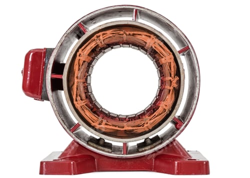 Preview: Stator of electric motor, isolated on white background
