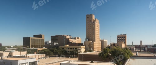 Preview: Fall Afternoon Blue Sky Lubbock Texas Downtown City Skyline