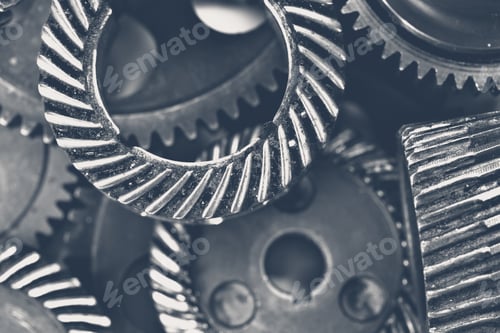 Preview: Close-up view of stack of gears