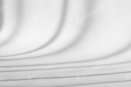 Abstract White Fabric Background with Gentle Folds