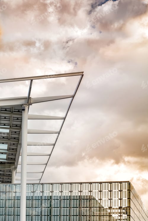 Preview: Architectural overhang on modern building