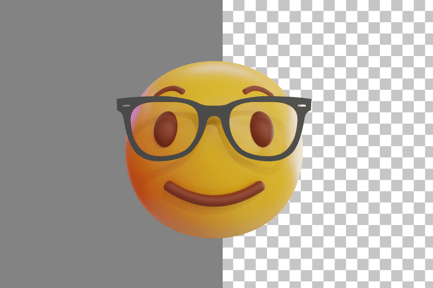 Preview: Clear Glassess Emoji 3D Icon