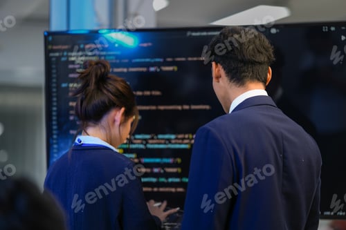 Preview: A diverse duo of AI developers in a pair programming session