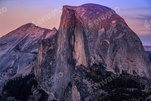 Preview: Twilight On Half Dome, Yosemite National Park, California