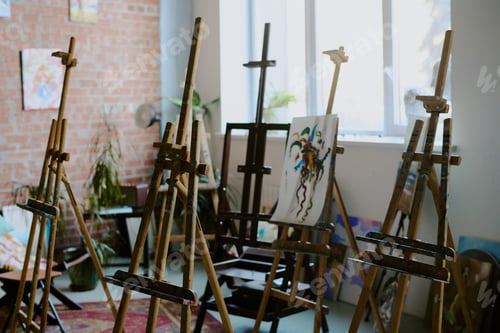 Preview: Wooden Easels In Art School