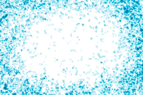 Preview: Blue crystals of sea salt. Frame on white background
