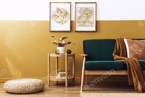 Preview: Stylish scandinavian interior of living room