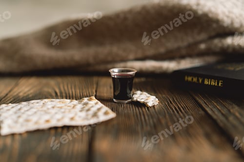 Preview: Communion. Religious tradition of breaking bread. Bread and wine