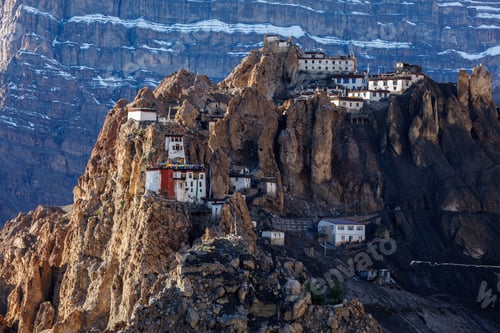 Preview: Dhankar monastry perched on a cliff in Himalayas, India