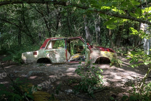 Preview: Rusty abandoned car - Zalissya Village, Chernobyl Exclusion Zone, Ukraine