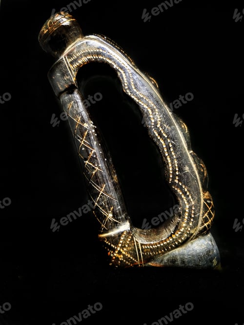 Preview: Ancient wooden knuckle with black background
