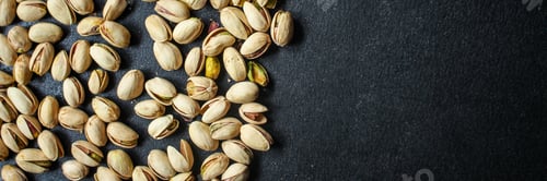 Preview: Pistachios Nuts Snack Menu Concept Serving Size. Food Background Top View Copy Space For Text
