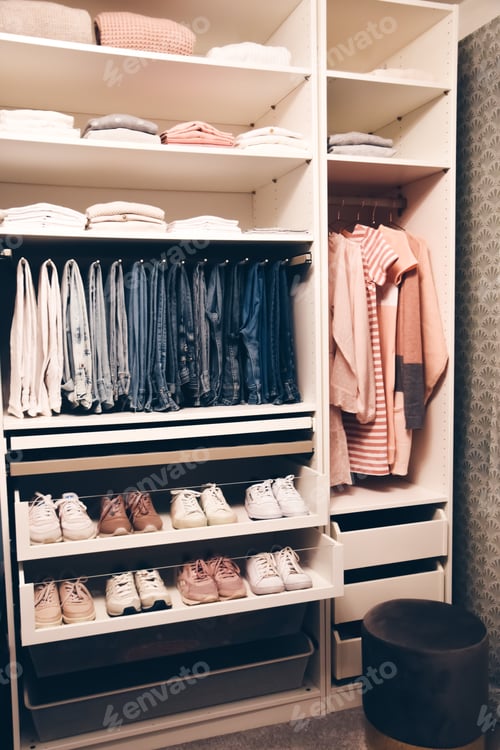 Preview: Neatly Organized Closet Full of Clothes and Shoes