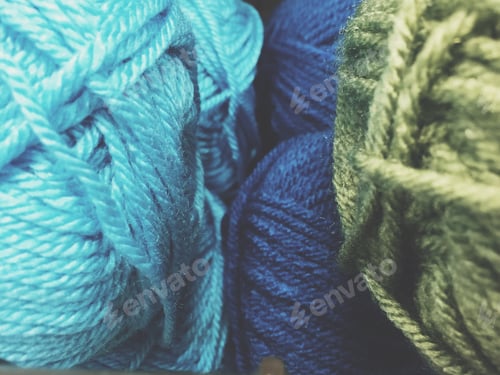 Preview: Colorful Yarn Close Up: Blue, Green, and Teal