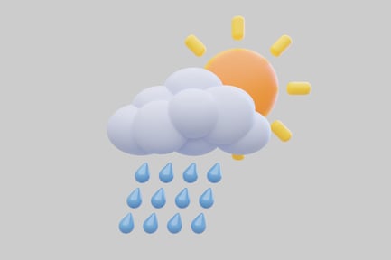 Preview: Cartoon sun shower icon