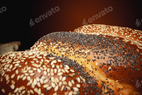 Preview: Macro shot of freshly baked bread loaf