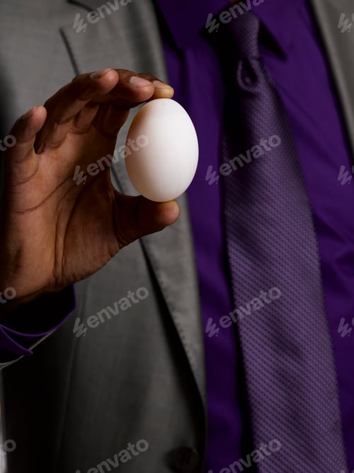 Preview: Business man holding egg